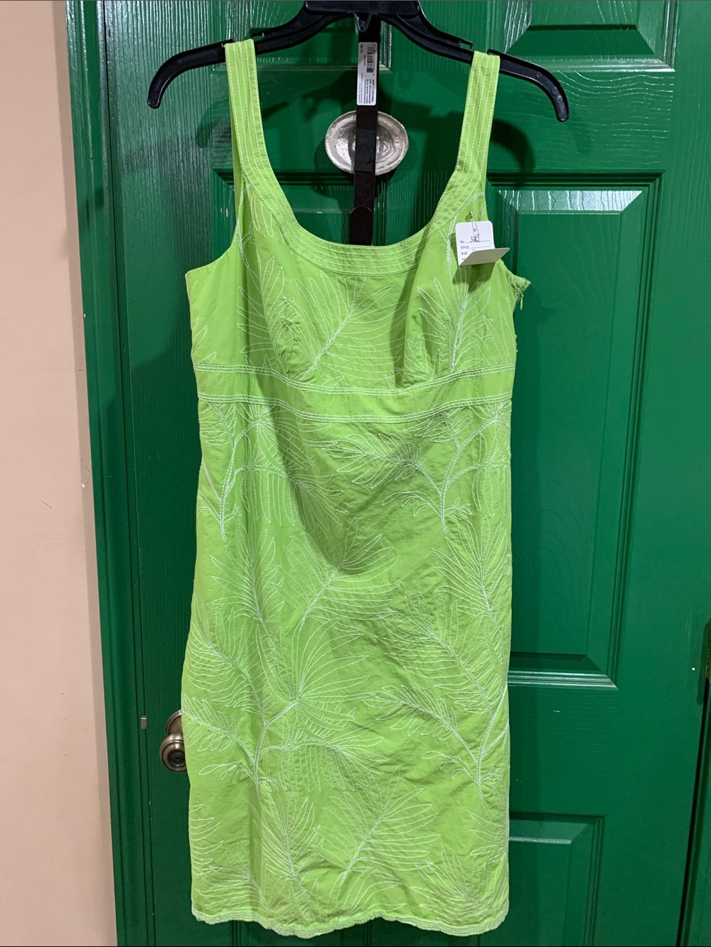 Ann Taylor Bright Lime Green Dress